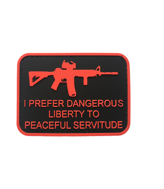 Lancer Tactical G-Force I Prefer Dangerous Liberty to Peaceful Servitude PVC Morale Patch (RED)