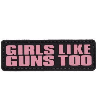 Lancer Tactical "Girls Like Guns Too" PVC Patch (Color: Pink)