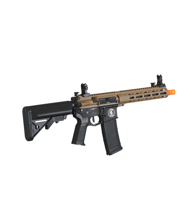 Lancer Tactical Viking 10" M-LOK Proline Series M4 Airsoft Rifle w/ Crane Stock (Color: FDE Upper Receiver & Black Lower)
