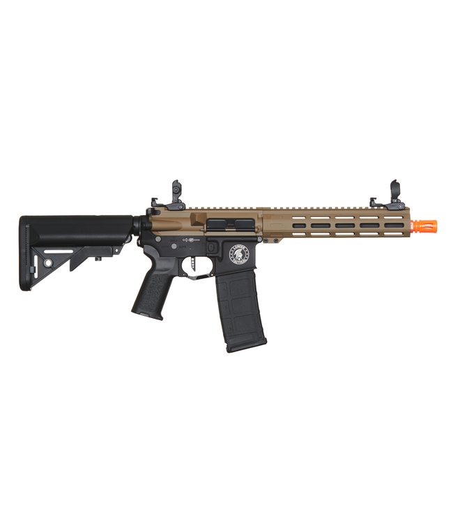Lancer Tactical Viking 10" M-LOK Proline Series M4 Airsoft Rifle w/ Crane Stock (Color: FDE Upper Receiver & Black Lower)