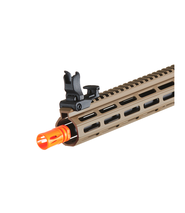 Lancer Tactical Viking 10" M-LOK Proline Series M4 Airsoft Rifle w/ Crane Stock (Color: FDE Upper Receiver & Black Lower)
