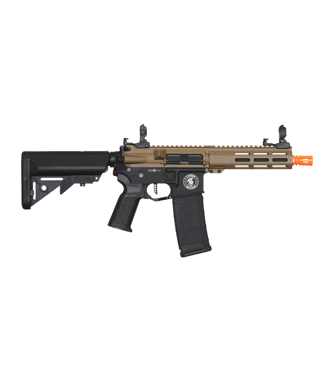 Lancer Tactical Viking 7" M-LOK Proline Series M4 Airsoft Rifle w/ Crane Stock (Color: FDE Upper Receiver & Black Lower)