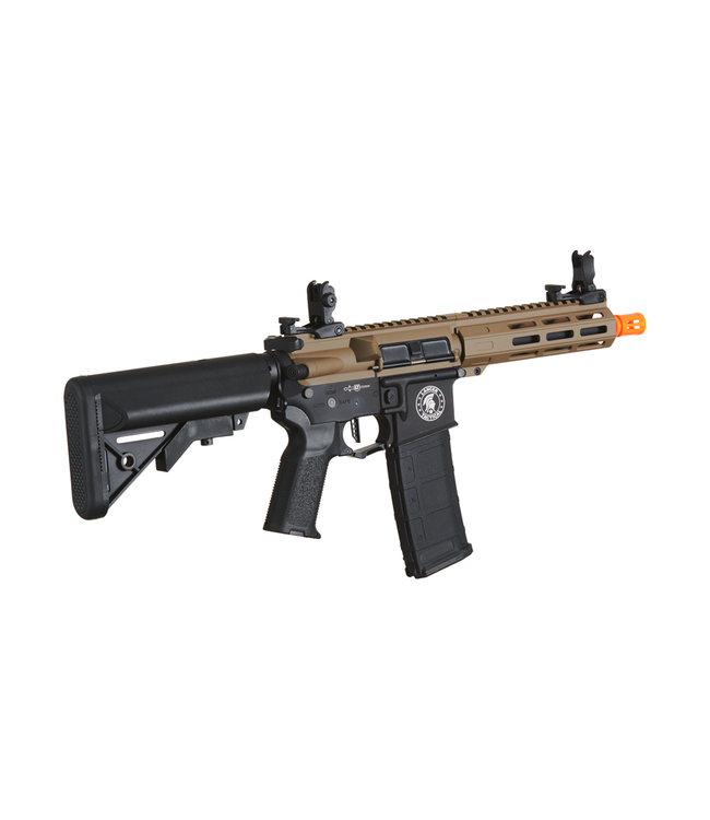 Lancer Tactical Viking 7" M-LOK Proline Series M4 Airsoft Rifle w/ Crane Stock (Color: FDE Upper Receiver & Black Lower)