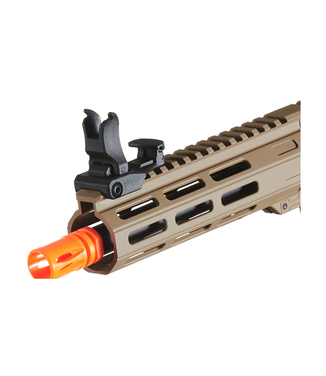 Lancer Tactical Viking 7" M-LOK Proline Series M4 Airsoft Rifle w/ Crane Stock (Color: FDE Upper Receiver & Black Lower)