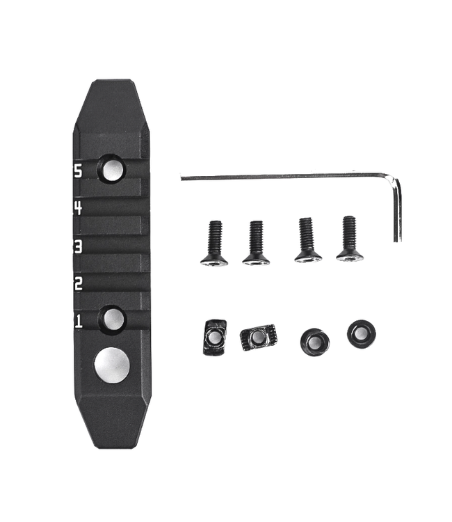 5-Slot M-lok and Keymod Aluminum Rail