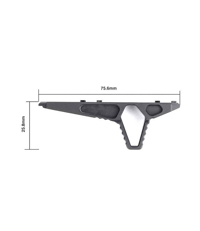 Angled Foregrip Hand-Stop Keymod and M-Lok (Black)