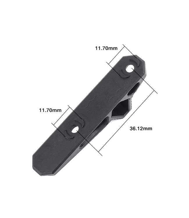 Angled Foregrip Hand-Stop Keymod and M-Lok (Black)
