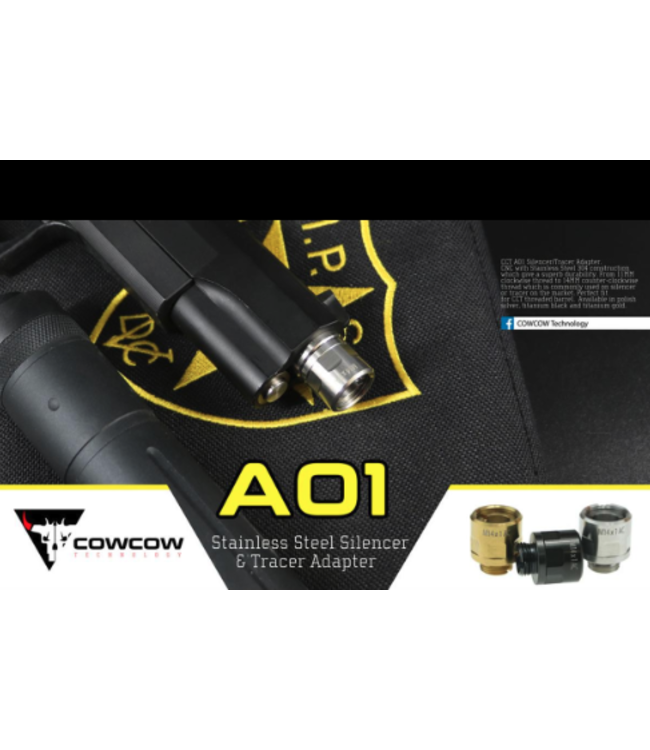 CowCow Technology CNC Stainless Steel Threaded Suppressor Adapter for TM Pistol Barrels (Color: Silver)