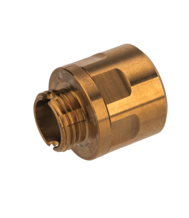 CowCow Technology CNC Stainless Steel Threaded Suppressor Adapter for TM Pistol Barrels (Color: Gold)