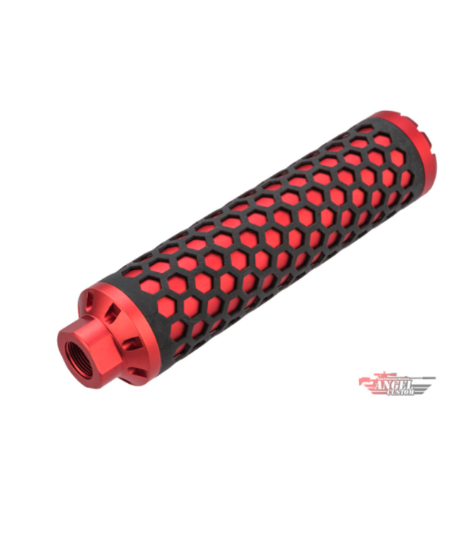 Angel Custom HIVE Airsoft Suppressor Barrel Extension (Model: 160mm / 14mm Neg. / Red)