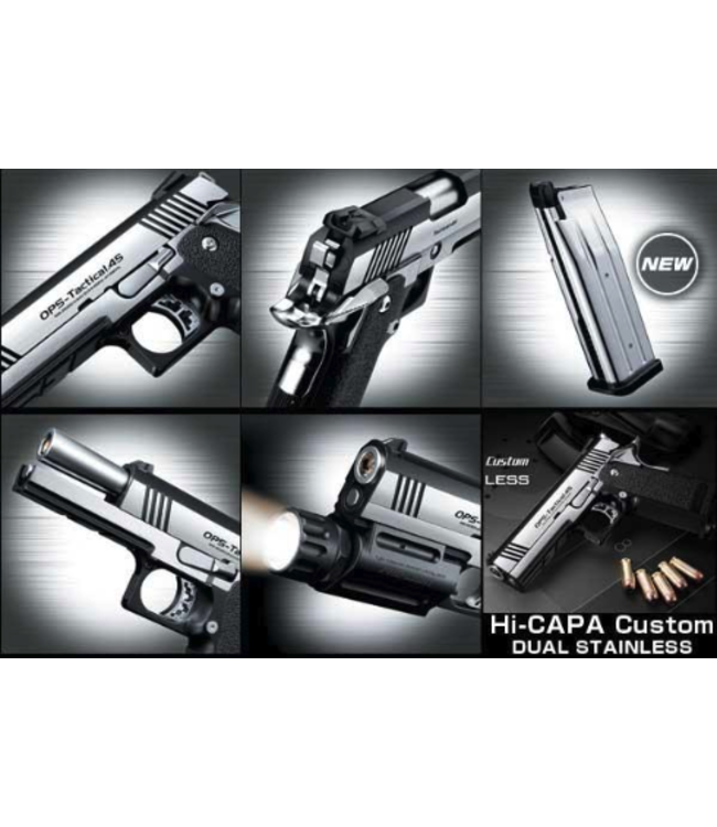 Tokyo Marui Limited Edition Ops-Tactical Dual Stainless Hi-Capa, Airsoft GBB Pistol