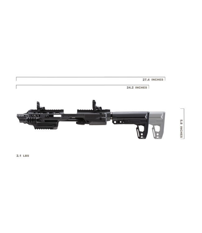 GSeries Pistol Carbine Conversion Kit (Color Black) US Airsoft, Inc.