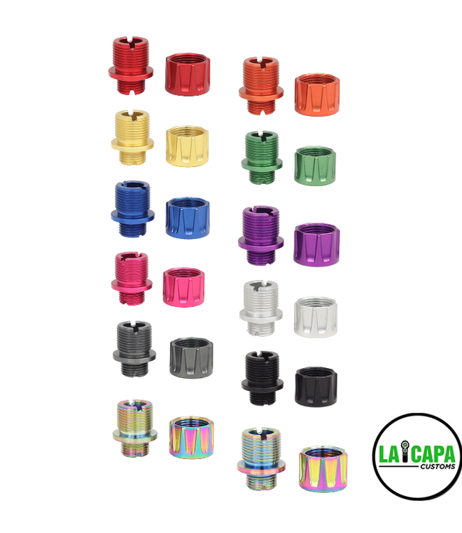 LA Capa Customs “S1” Reversible Thread Adapter for Hi Capa (Rainbow Green)