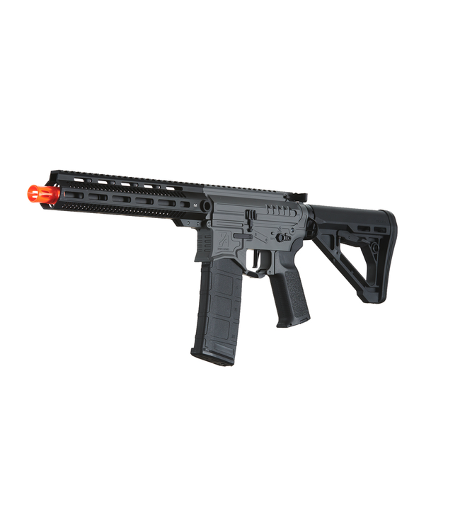 Lancer Tactical Zion Arms R15 Mod 1 Long Rail Airsoft Rifle with Delta Stock (Color: Grey)
