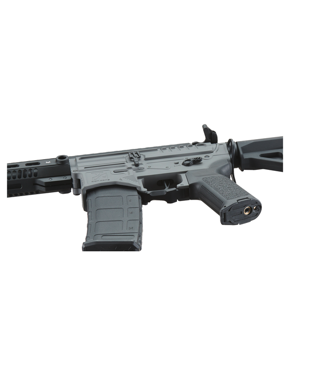 Lancer Tactical Zion Arms R15 Mod 1 Long Rail Airsoft Rifle with Delta Stock (Color: Grey)
