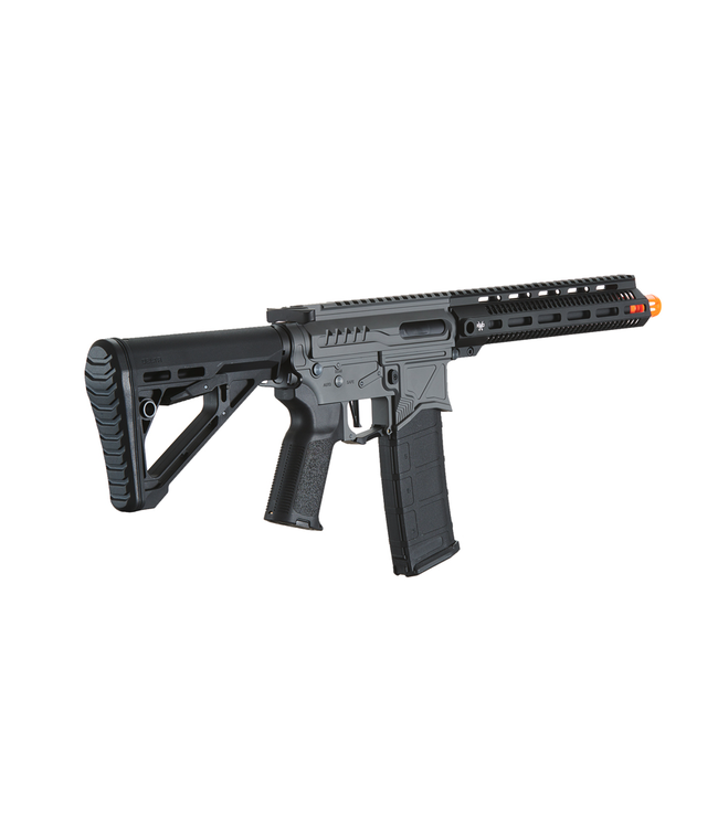 Lancer Tactical Zion Arms R15 Mod 1 Long Rail Airsoft Rifle with Delta Stock (Color: Grey)