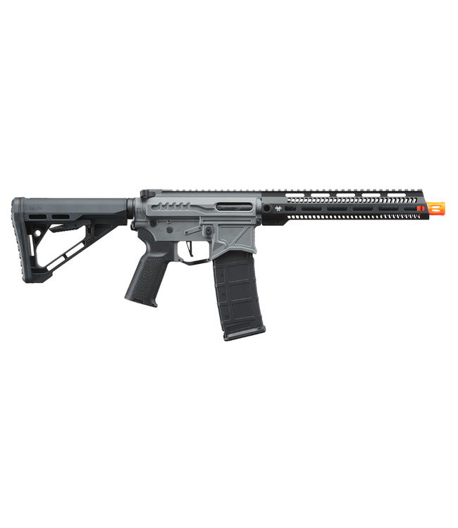Lancer Tactical Zion Arms R15 Mod 1 Long Rail Airsoft Rifle with Delta Stock (Color: Grey)