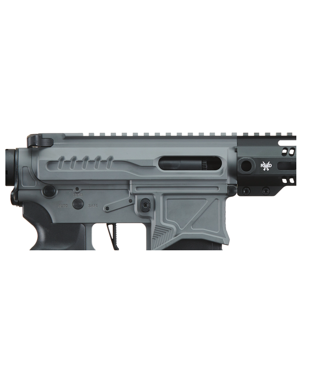 Lancer Tactical Zion Arms R15 Mod 1 Long Rail Airsoft Rifle with Delta Stock (Color: Grey)