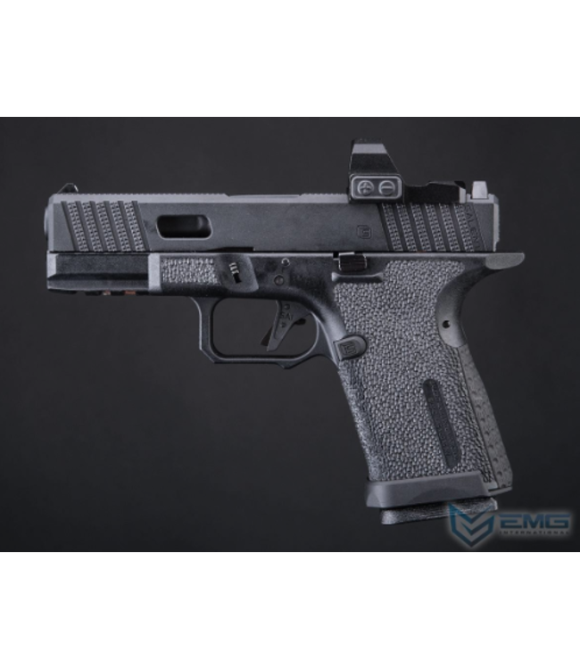 EMG SAI BLU Compact Gas Blowback Airsoft Pistol w/ EMG Tier One 2.0 RMR-Cut Slide (Color: Blackout / Green Gas)