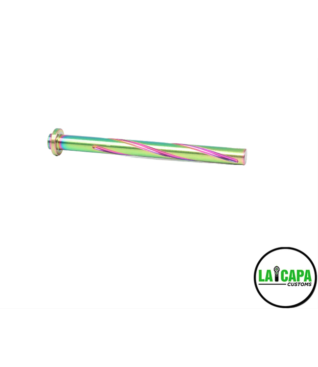 LA Capa Customs Duralumin 5.1 Tornado Guide Rod for Hi Capa (Green Rainbow)
