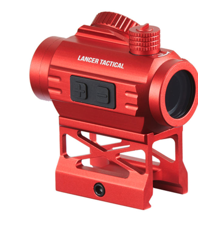 Lancer Tactical Micro Red Dot Sight with Riser Mount (Color: Red)