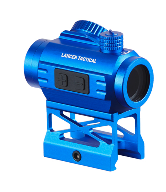 Lancer Tactical Micro Red Dot Sight with Riser Mount (Color: Blue)