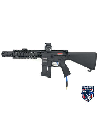 US Airsoft LT Archon M4 Stubby Stock HPA Custom Build (Black & Blue)