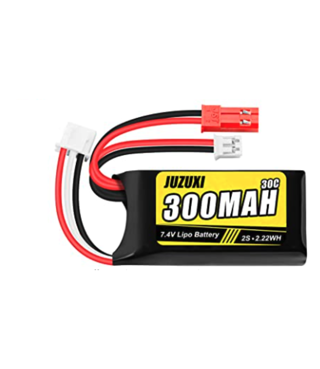 Juzuxi 300 MAH 7.4 lipo with JST Plug