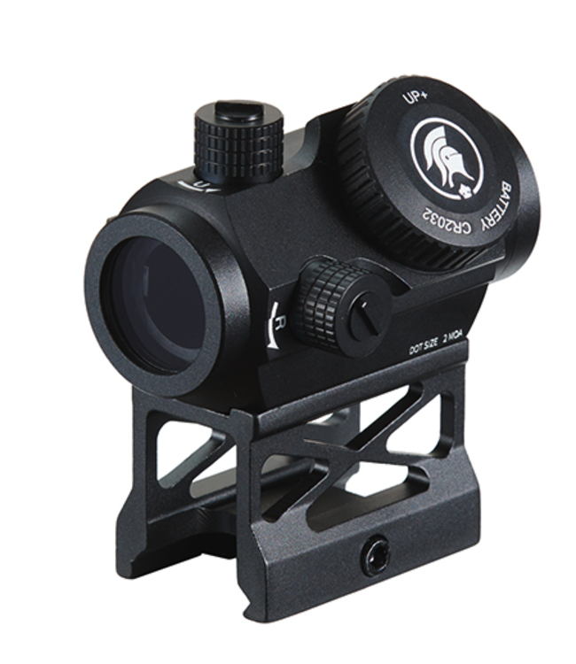 Lancer Tactical Micro Red Dot Sight with Riser Mount (Color: Black)