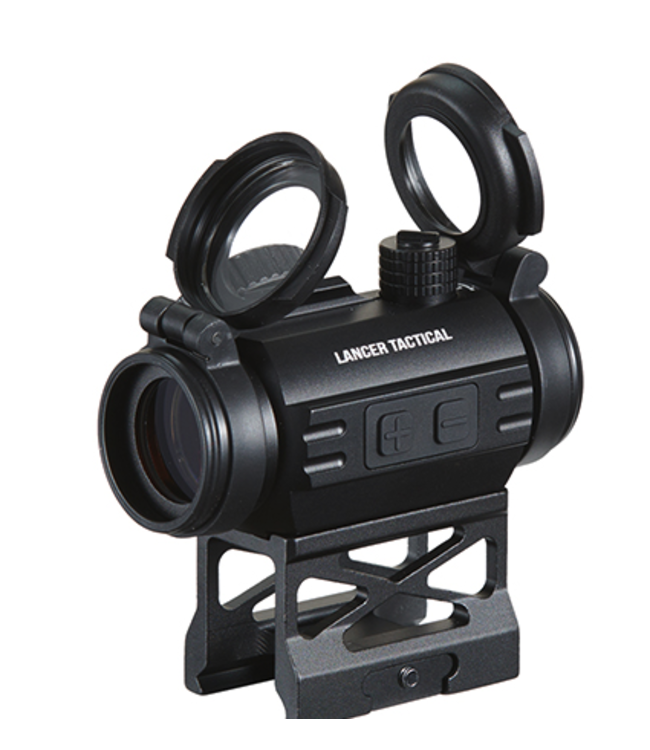 Lancer Tactical Micro Red Dot Sight with Riser Mount (Color: Black)