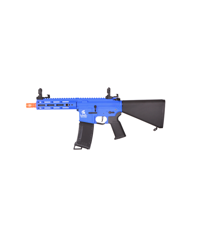 Lancer Tactical Gen 3 Hellion 7" M-LOK Airsoft AEG Rifle w/ Stubby Stock (Color: Blue)