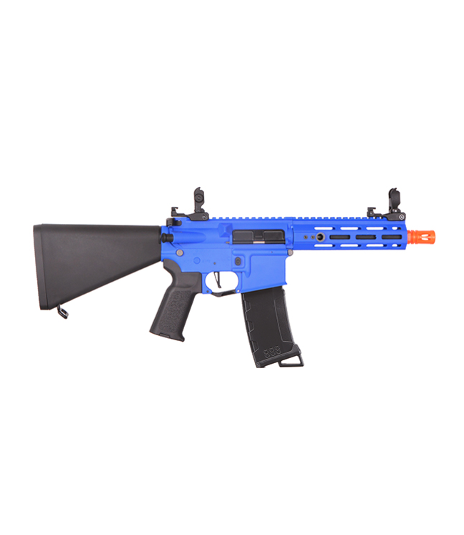 Lancer Tactical Gen 3 Hellion 7" M-LOK Airsoft AEG Rifle w/ Stubby Stock (Color: Blue)