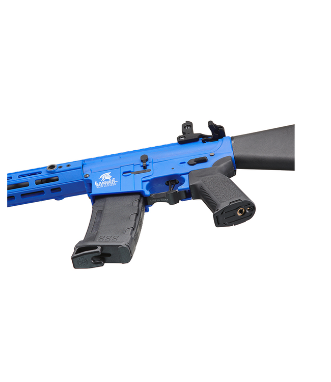 Lancer Tactical Gen 3 Hellion 7" M-LOK Airsoft AEG Rifle w/ Stubby Stock (Color: Blue)