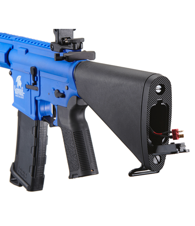 Lancer Tactical Gen 3 Hellion 7" M-LOK Airsoft AEG Rifle w/ Stubby Stock (Color: Blue)