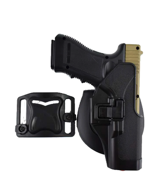 AIRSOFT LEG HOLSTER WITH 2 MAG POUCHES FOR GLOCK SERIES BLACK TFG 1019
