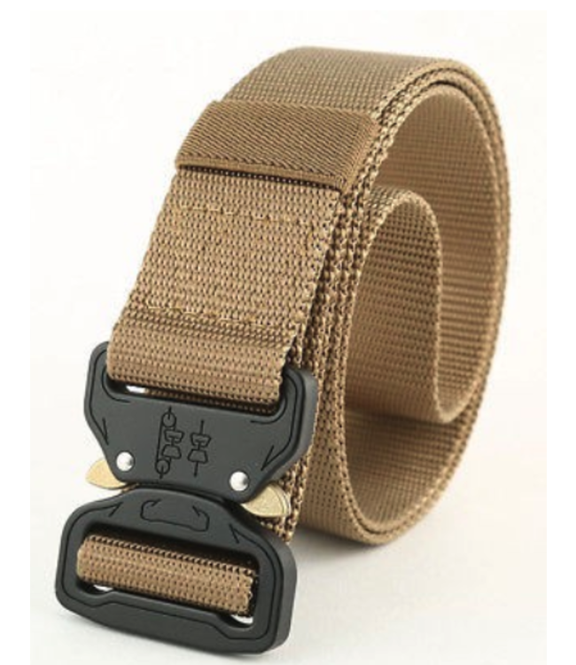 Arne Tactical - Tactical Belt With Cobra Buckle - Fully Adjustable (One Size Fits All) Dark Earth