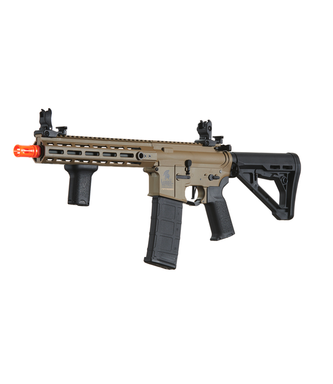 Lancer Tactical Gen 3 Hellion M-LOK 10" Airsoft M4 AEG with Delta Stock (Color: Tan)