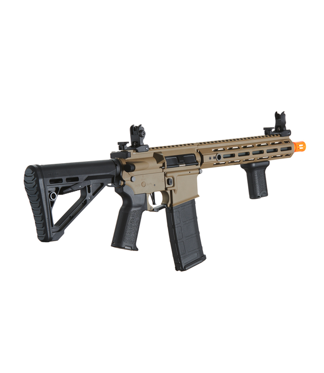 Lancer Tactical Gen 3 Hellion M-LOK 10" Airsoft M4 AEG with Delta Stock (Color: Tan)