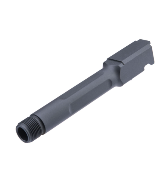 Pro-Arms Pro-Arms CNC Aluminum Threaded Outer Barrel for Elite Force GLOCK 19X GBB Pistols (Color: Black / Box Fluted)