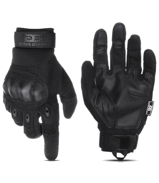 Glove Station The Combat Hard Knuckle Gloves (Black) Small