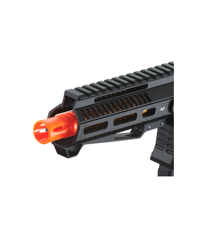 Zion Arms R15 Mod 1 Short Barrel Airsoft Rifle with Delta Stock (Color: Black & Gold)