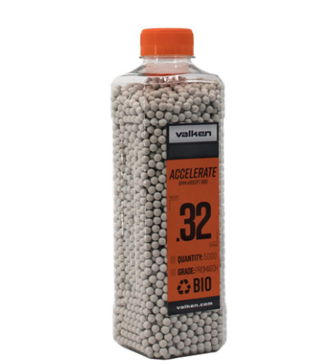 Valken Accelerate Airsoft BBs 0.32G Bio5000CTWhite for Airsoft Gun