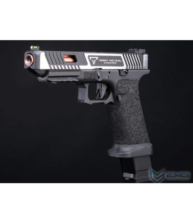 EMG Custom TTI JW2 Combat Master Slide + Ultimate GBB Frame Custom Airsoft Gas Blowback Pistol (Color: Silver Slide)