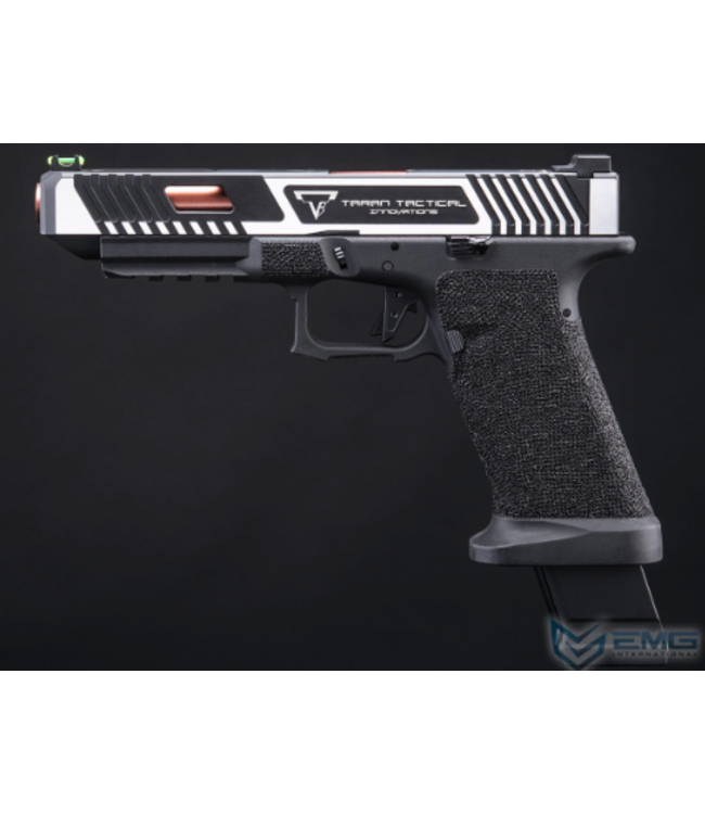 EMG Custom TTI JW2 Combat Master Slide + Ultimate GBB Frame Custom Airsoft Gas Blowback Pistol (Color: Silver Slide)