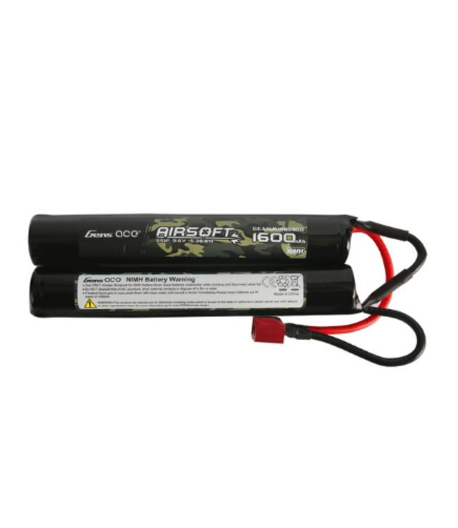 Gens Ace Gens Ace 1600mAh 9.6V 8S1P Airsoft Gun Nunchuck-Style NIMH Battery With Deans Plug