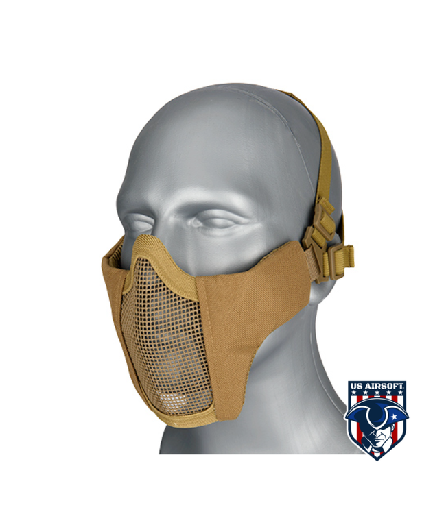 G-FORCE STEEL MESH NYLON LOWER FACE MASK (TAN)