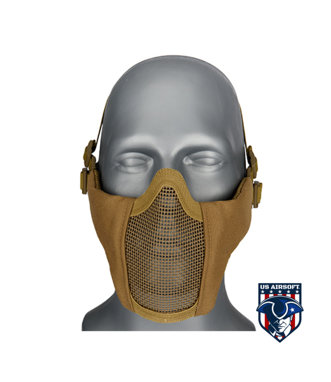 G-FORCE STEEL MESH NYLON LOWER FACE MASK (TAN)