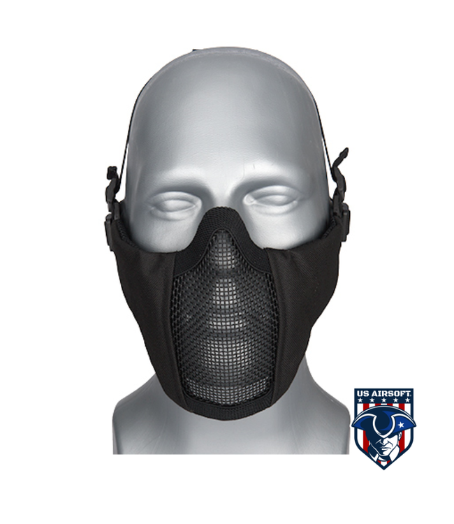G-FORCE STEEL MESH NYLON LOWER FACE MASK (BLACK)