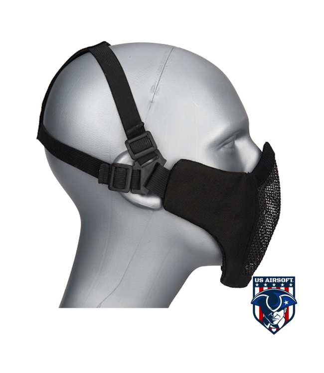 G-FORCE STEEL MESH NYLON LOWER FACE MASK (BLACK)