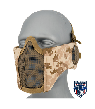 Lancer Tactical G-Force Tactical Elite Face and Ear Protective Mask (Color: Desert Digital)